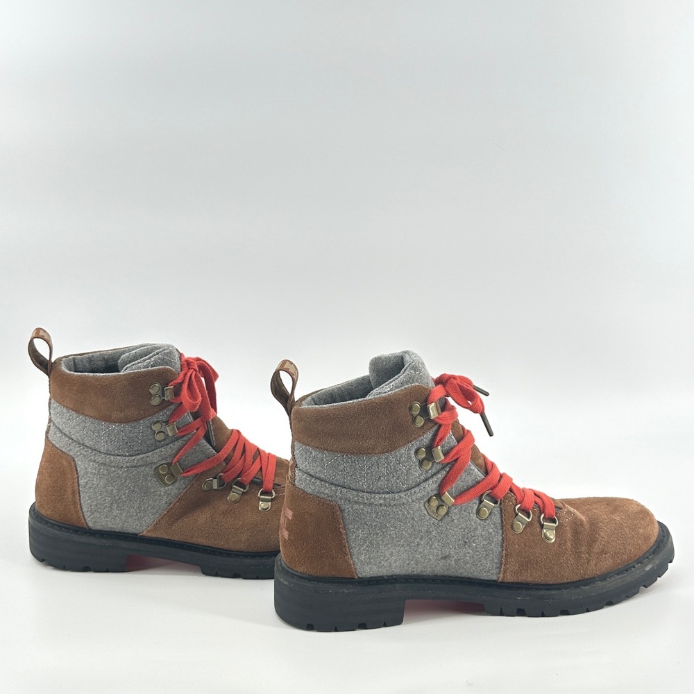 TOMS Mesa Hiking Boots Brown Grey Orange Lace Up Womens Size 10 - Picture 4 of 12